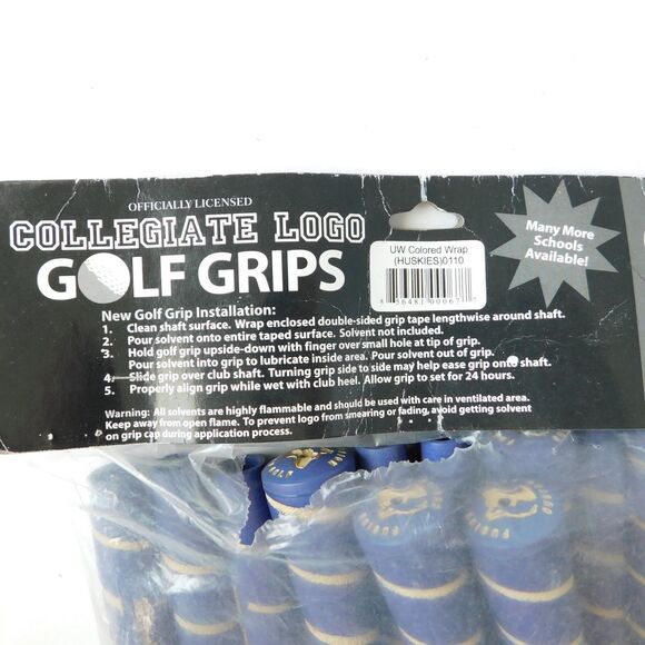 University of Washington Huskies Golf Grips Collegiate Set of 12 Purple 2002 NEW - Picture 7 of 12